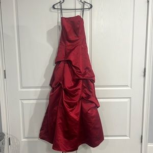 Alfred Angelo formal deep red corset dress - strapless